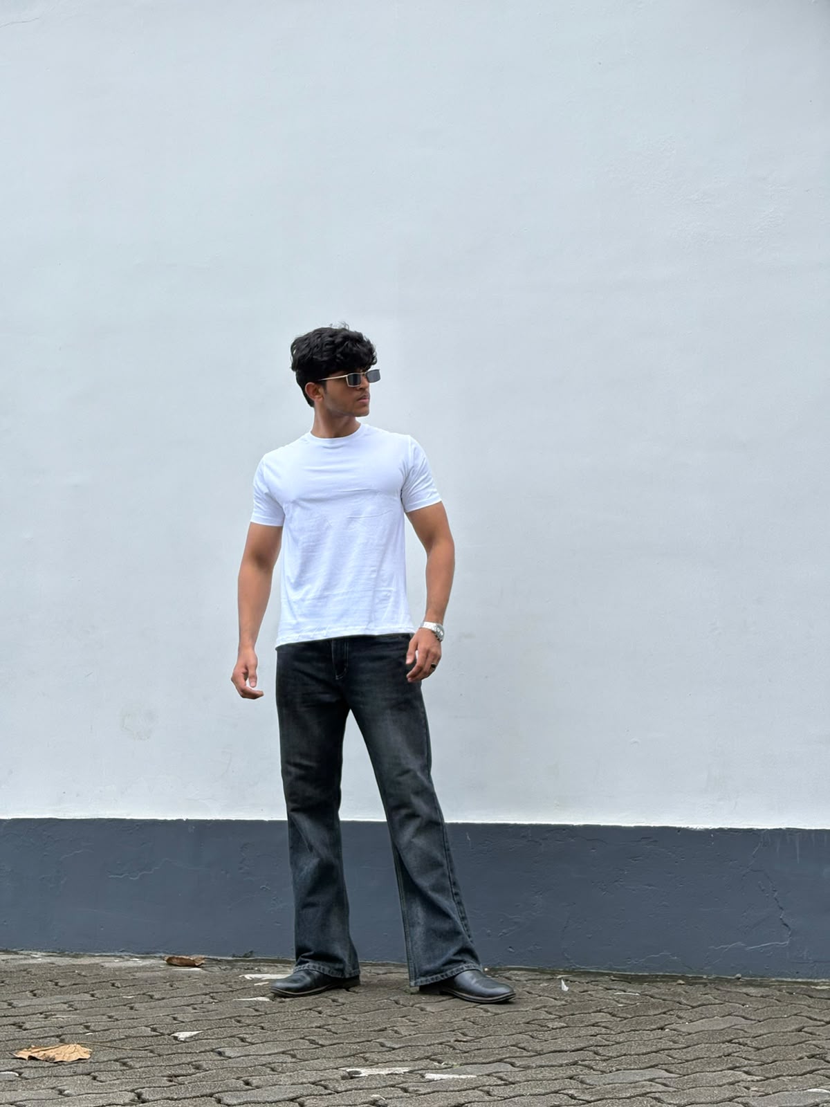 Crop Muscle Tee- WHITE