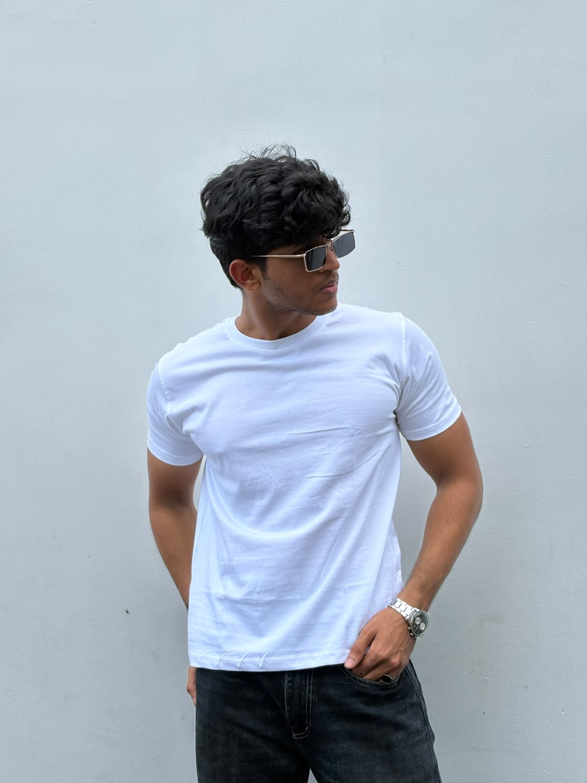 Crop Muscle Tee- WHITE