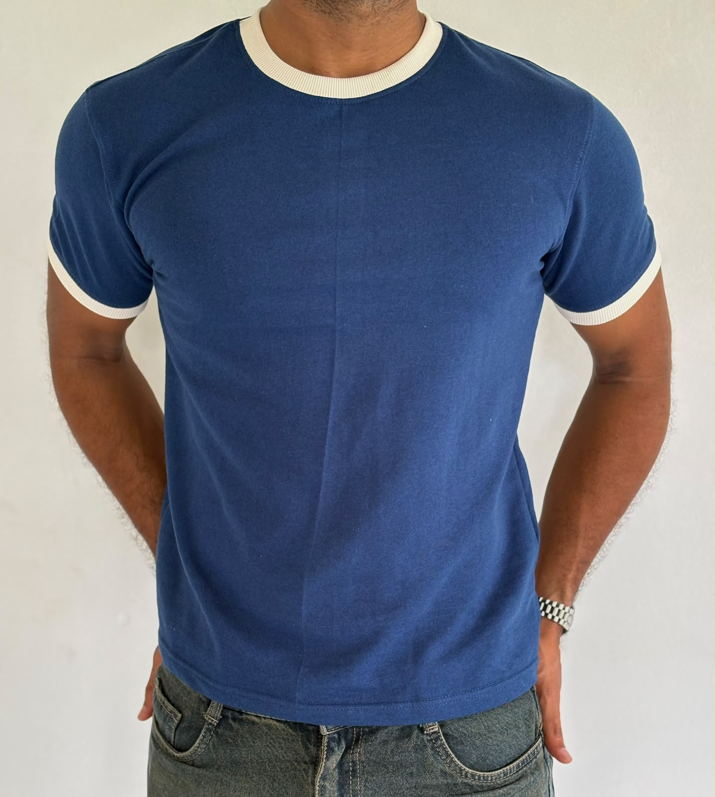 RINGER TEES -  LAPIS BLUE