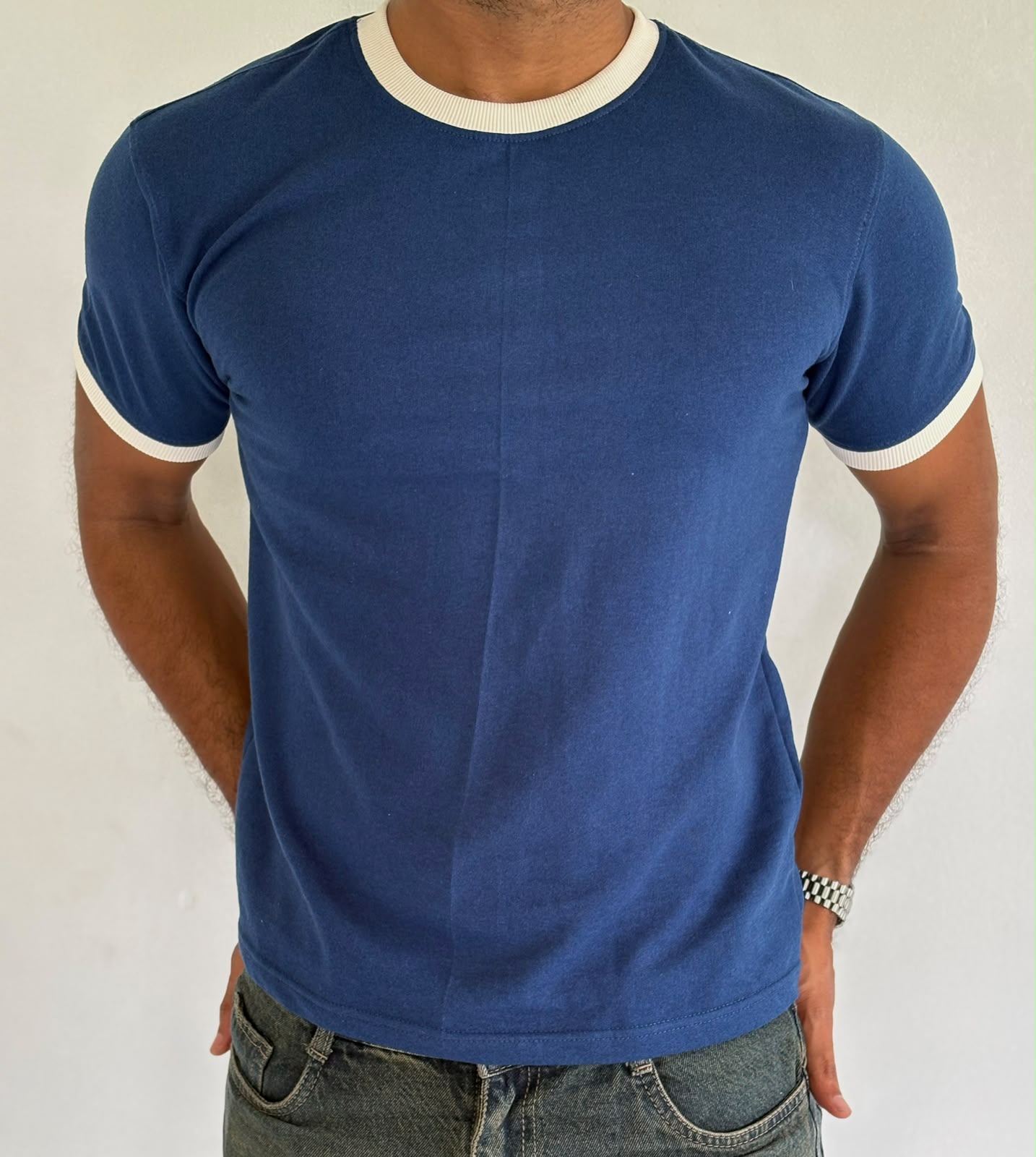 RINGER TEES -  LAPIS BLUE